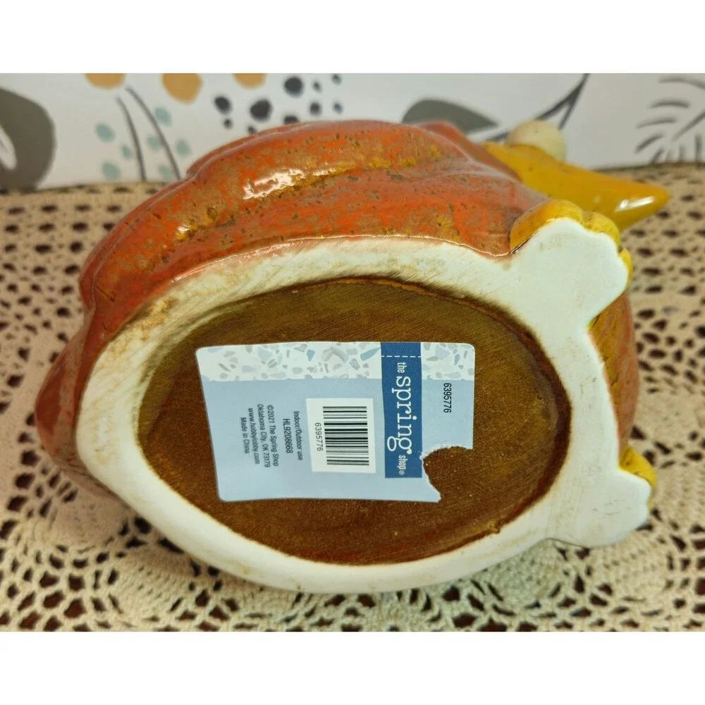 NWT Ceramic Derpy Big Eyed Bird Indoor Planter Versatile Decor